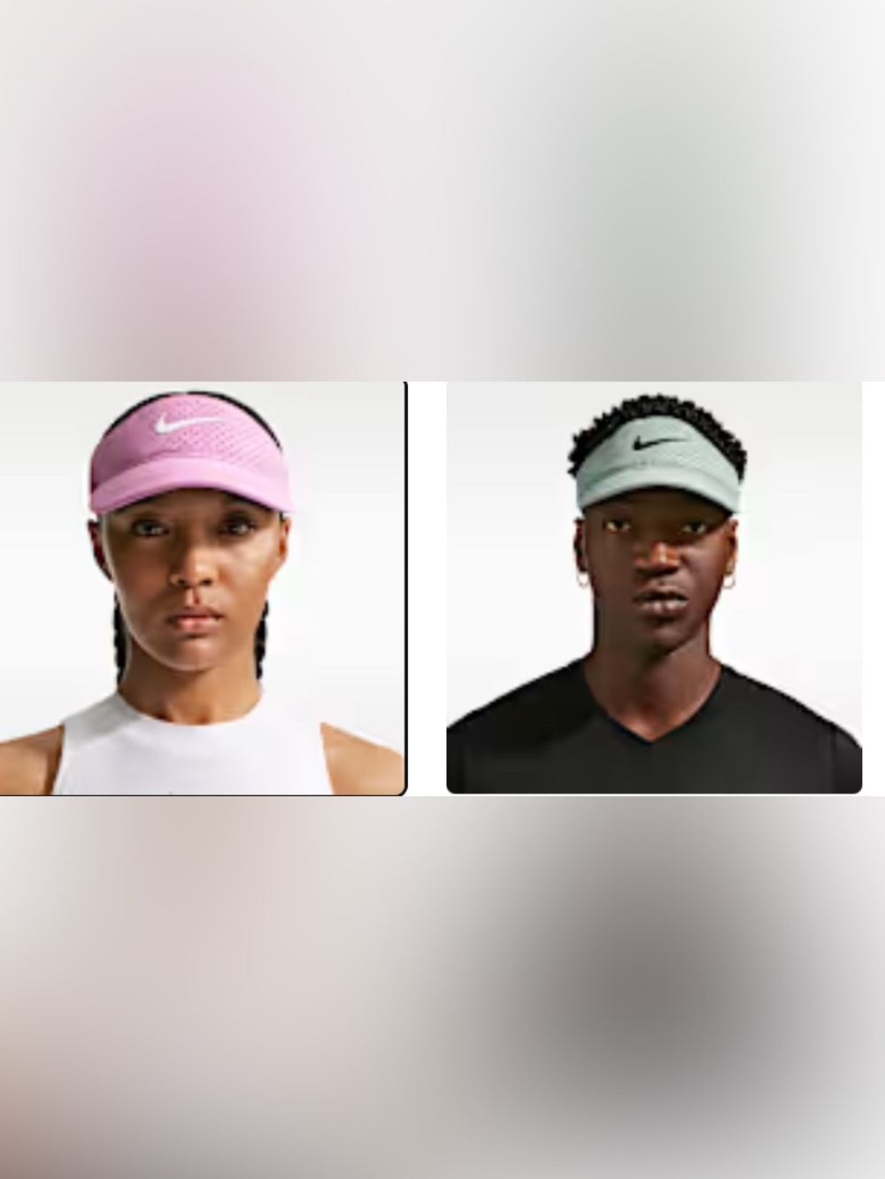 Nike Black Unisex Aerobill Visor with White Swoosh, NEW - Picture 10 of 10